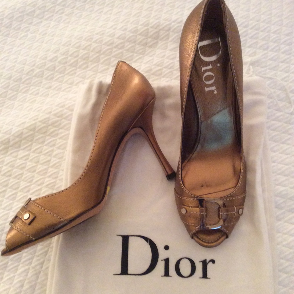 NEW Dior peep toe heel 39.5